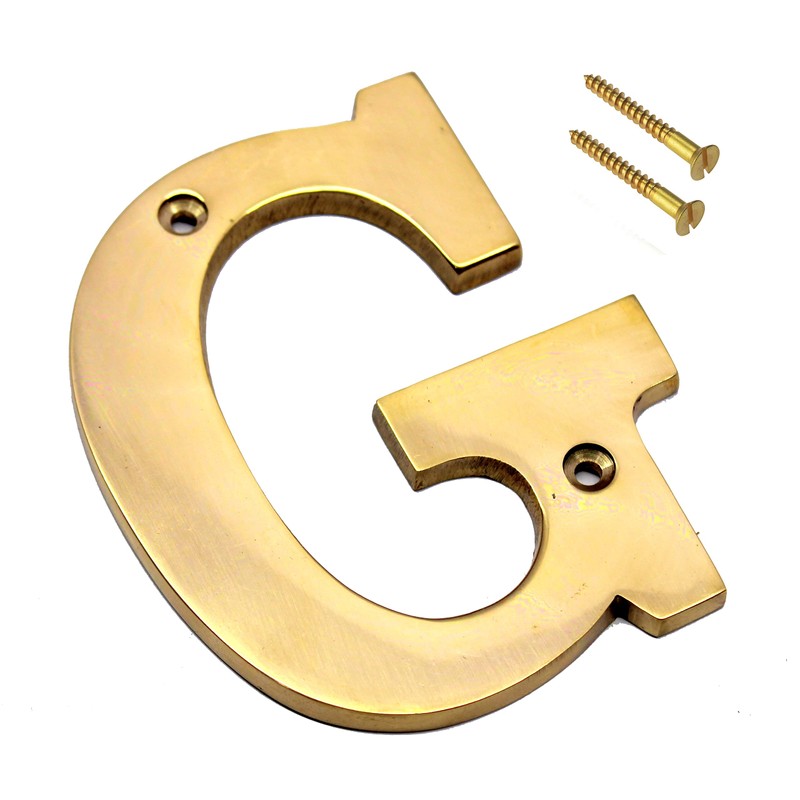 eSplanade Brass Hotel Door Sign Alphabet Letter A 4" G