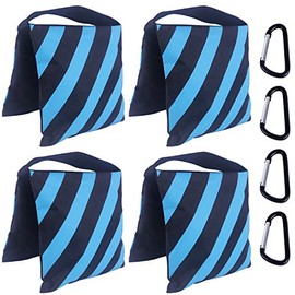 ABCCANOPY Sandbag Saddlebag Photography Weight Bags for Video Stand,4 Packs (Sky Blue)