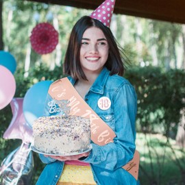 Birthday Pin Its My Birthday Pin Black Ribbon Brooches and Pins for Women Jewelry Party Outfits for Sister Daughter Friends