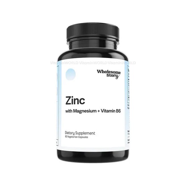 Wholesome Story Zinc con Vitamina B6 y Magnesio 60 Capsulas