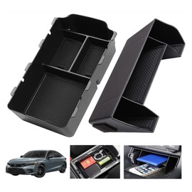 EUEKY 2Pack Hon da Civic 2024 Center Console Tray For 2022 2023 2024 2025 Hon da Civic Console Organizer for Hon da Civic 2024 Accessories Civic Center Console Organizer