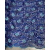 wowfabric4less123 2 Yard Blue Silver Turquoise Embroidery sequins Lace fabric