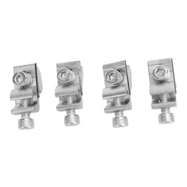 4 Pcs Solar Panel Ground Clamp Steel Weather Proof Solar Earthing Lugs Clip for Metal Carrier Photovoltaic Systems