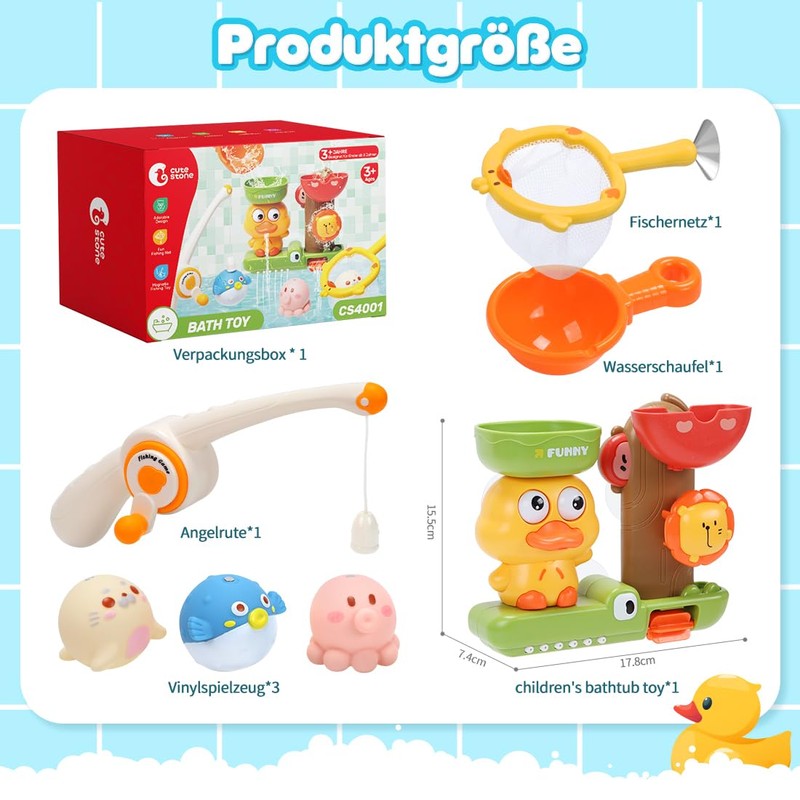 CUTE STONE Baby Bath Toy Bath Toy with Water Slide