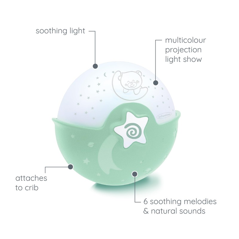 Infantino Soothing Light and Projector - Clip-on Night Light for