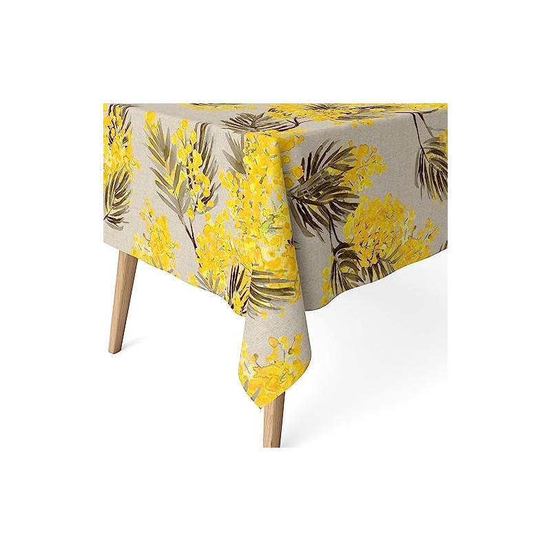 Martina Home Resin Tablecloth Mimosa Beige 180 x 140 cm