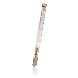 TOYO TC17P Original Acrylic Handled Supercutter Glass Cutter Straight Blade | Lightweight Clear Acrylic Self-Oiling Introduced in 1977 | Smooth Rolling Supercutter | Made in Japan