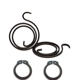 Door Handle Repair Kit 2X 2.5 Turns Springs 2mm Thickness and 2X Circlips Replacement