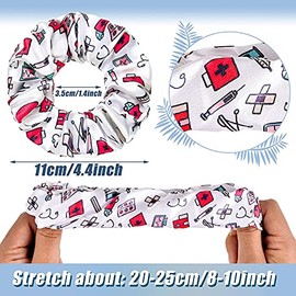 12Pieces Nurse Hair Scrunchies Set Nurse Hair Ties Nursing Elastic Hair Bands