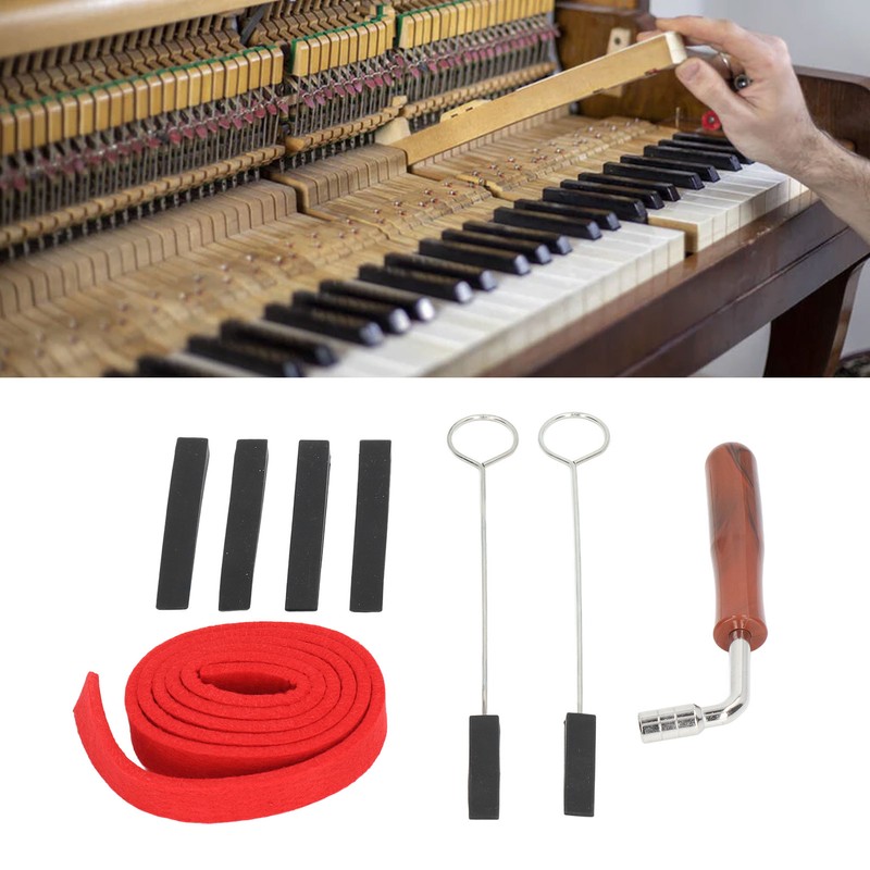 Piano Tuning Tool Temperament Strip Tuner Spanner Silicone Forks Mute