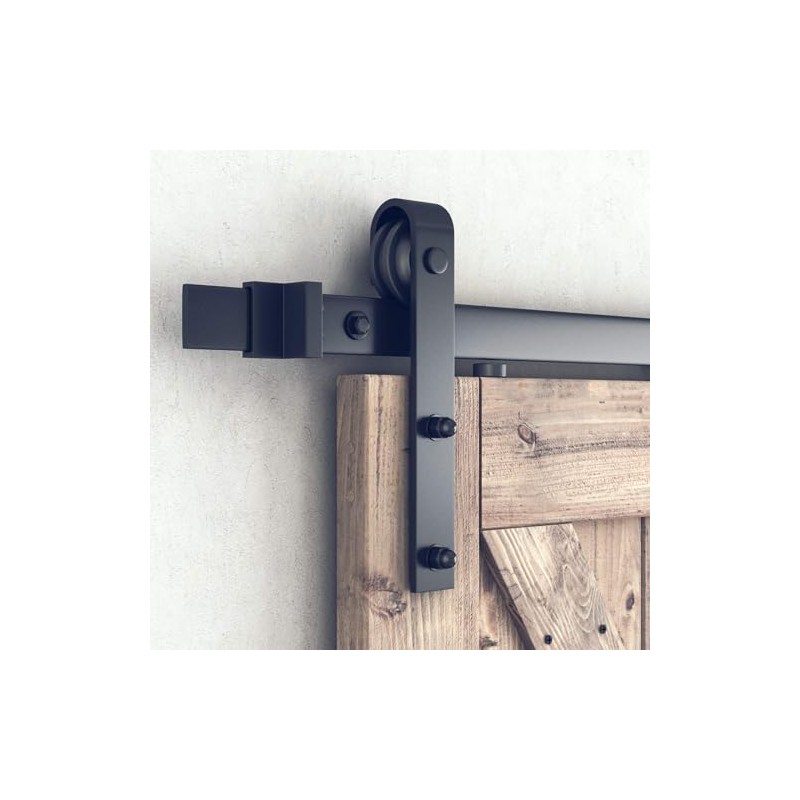 SMARTSTANDARD 6.8FT Barn Door Hardware Kit, Sliding Barn Door Track
