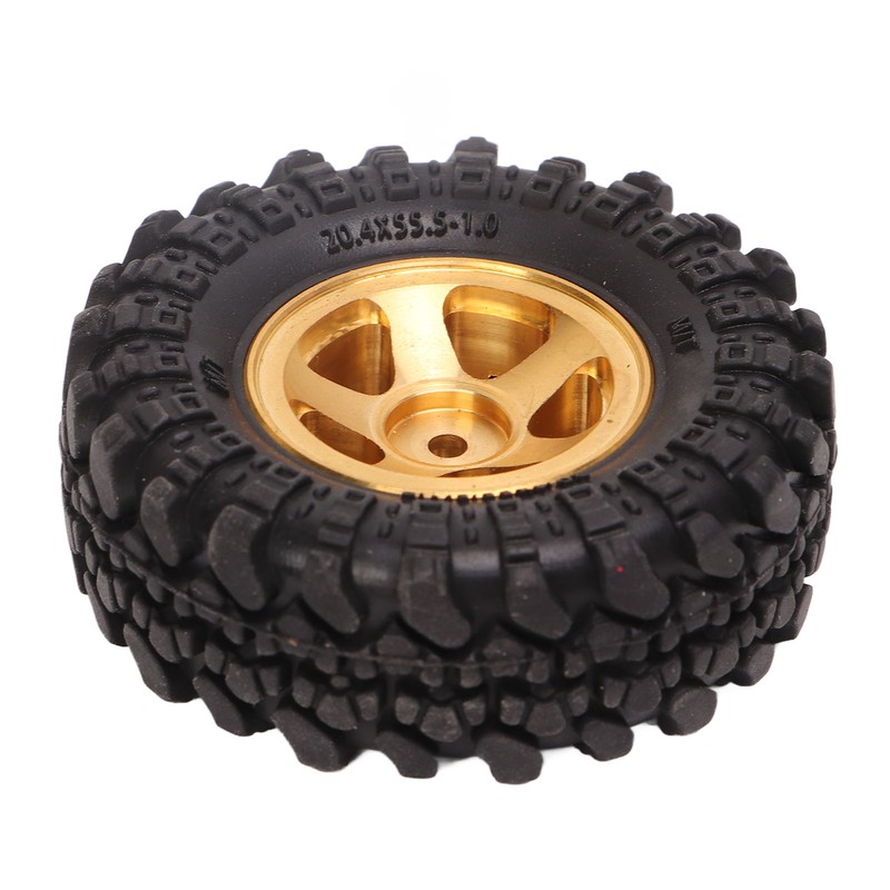 1 Inch RC Tires Brass Wheel Hub Rubber RC Car