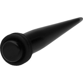 PIERCINGLINE Acrylic Stretcher | Black | Piercing Ear Expander | Choice of Sizes, Acrylic, No Stone