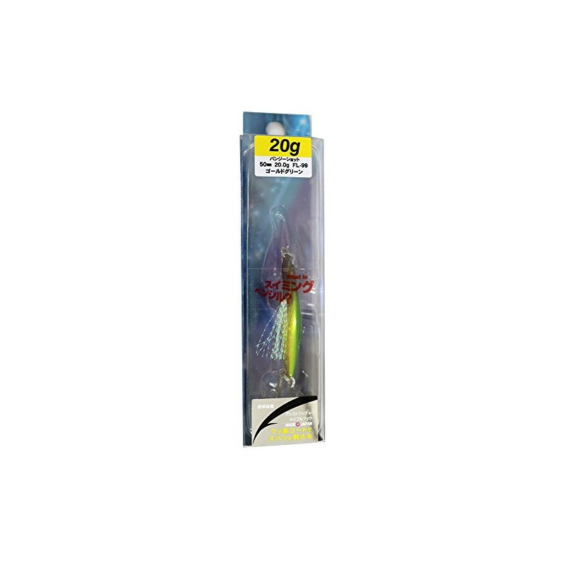 Bassday Metal Jig Bungee Shot 20 50mm 20g Gold Green