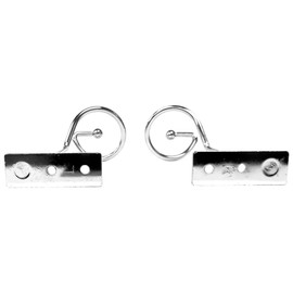Swish Pair of Metal Curtain Holdback Valance Creator Swags Holders Nickel Effect