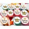 24 x PRE CUT THANK YOU TEACHER STAR IMAGE EDIBLE