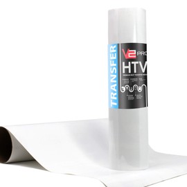V2 Pro White Heat Transfer Vinyl Film 12 Inch x 60 Inch HTV Roll