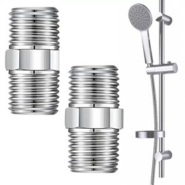 2 Pcs Shower Adapter, Shower Hose Connector, Shower Head Extension Universal Shower Hose Adapter for Air Hoses Water Pipes Shower Hoses Help You Extend The Water Pipe(38MM)