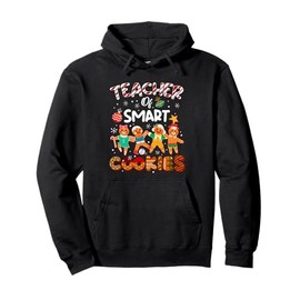 Teacher Of Smart Cookies Christmas Pajamas Gingerbread Man Pullover Hoodie