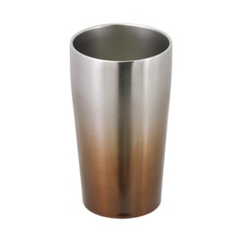 Pearl Metal HC-319 Vacuum Insulated Tumbler, 14.2 fl oz (420 ml), Heat Retention, Cold Insulation, Sweat Prevention, Stainless Steel, Cup, Satin x Brown, Vintage Bar