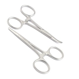 Mosquito Hemostat Locking Forceps 3.5" Curved & Straight Stainless Steel