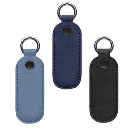 3PCS Leather U Disk Pouch Key Ring Holder USB Flash Drive Storage Bag Pen Drive Protective Cover Memory Stick Case