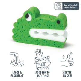 Genuine Fred BATH BITERS, Children's Bath Sponge, CROCODILE