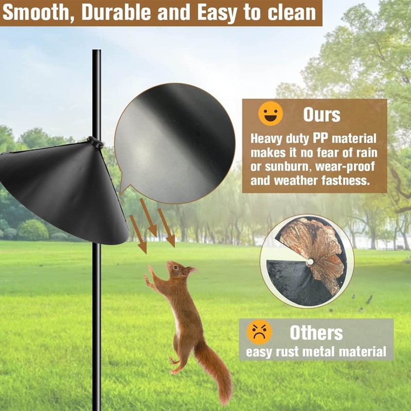 Squirrel Flapper Guard Baffle PVC Material Quick Connect Easy to