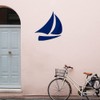 ANGDEST CLUB Decal Stickers of Sailboat 13 (Navy Blue) Premium