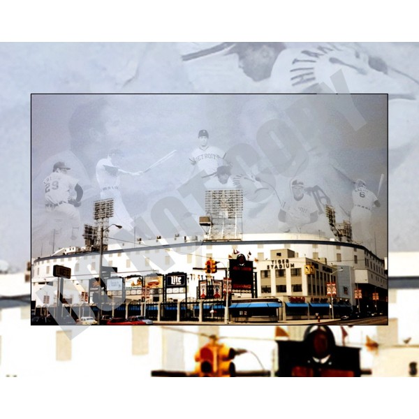Ghosts of Past Players From Detroit Tiger Stadium Baseball 8x10