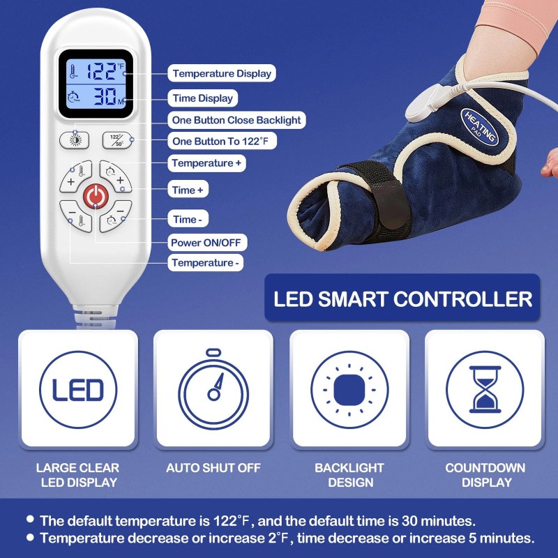 JOBYNA Ankle/Toe/Foot Warmer | Full Coverage Heated Foot Wrap |86-158â„‰