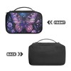 Noteligou Purple Butterfly Travel Makeup Bag for Women Cosmetic Bag
