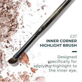 Rose and Ben Beauty E27 Inner Corner Highlight Brush | Angled Design for Precise Application | Cruelty-Free Bristles