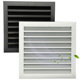 Byson 20" x 20" Aluminum Gable Vent - MaxShield Series Anodized Louvered Vent - Weatherproof Louver Air Vent Grille with Steel Mesh - HVAC, Attic, Container and Shed Vent