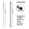 Reusable Boba Straws Extra Wide 12mm Bubble Tea Smoothie Milkshakes