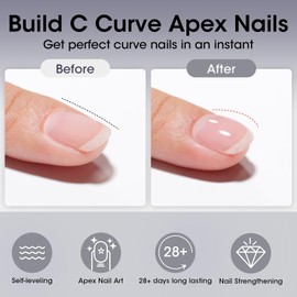 Gellen Salon-Grade Builder Gel for Nails, 5 in 1 Hema Free Clear Builder Gel for Nail Apex Strengthener 20ml Clear Builder GelNail Polish in Upgraded Bottle U V Cured for Home DIY