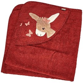 Sterntaler Emmily Hooded Bath Towel 80 x 80 cm Red