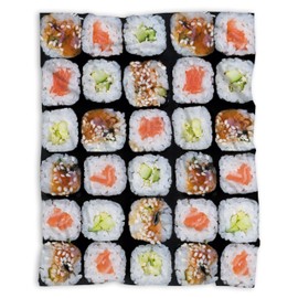 Darani Food Sushi Blanket Super Soft Funny Throw Blanket Warm and Lightweight Soft Flannel Blankets 50x40 Small for Kid Bed Blanket