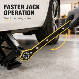 13.4-Inch Carbon Steel Scissor Jack Ratchet Wrench