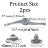 Runseaway 2Pcs Soft Close Lid Support Hinge, Zinc Alloy Lid