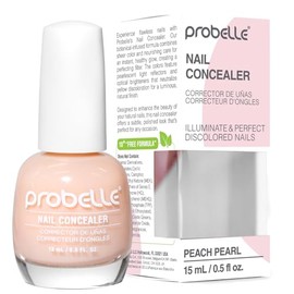 Probelle Esmalte Iluminador Corrector Peach Pearl - Cubre Amarilleamiento, Fórmula Vegana