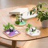 WEBEEDY 3 Sets Panda Mini Zen Garden Sandbox Miniature Zen