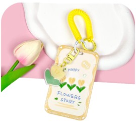 OEIOTEI Mini Photo Album Acrylic Photo Card Holder Key Ring Photo Key Ring Small Kpop Photo Card Holder Card Holder Waterproof Photo Card Protector Card Holder for Credit Letter Bank Card (2), 2