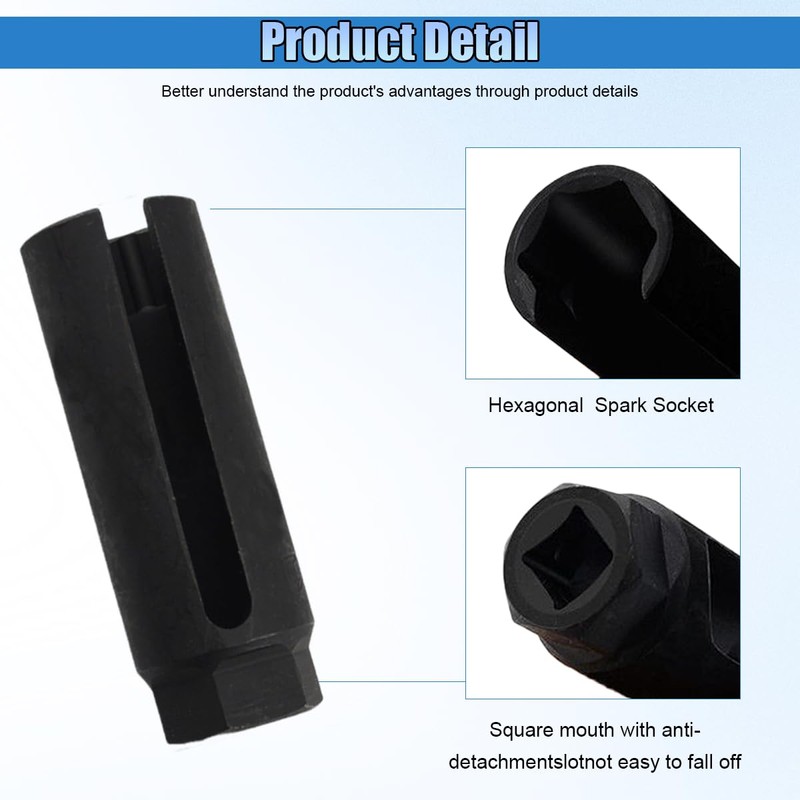ZIMISI Oxygen Sensor Socket, 3/8" Drive x 7/8"(22mm) O2 Sensor