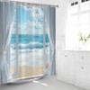 Ocean Beach Shower Curtain Sunshine Coastal Seaside Window Nature Scenery