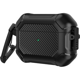 ARGOO Funda para AirPods Pro 2 [Modelo 2022] Uso Rudo, TPU Rígido con Bloqueo de Seguridad, Lazo de Mosquetón, Compatible con Carga