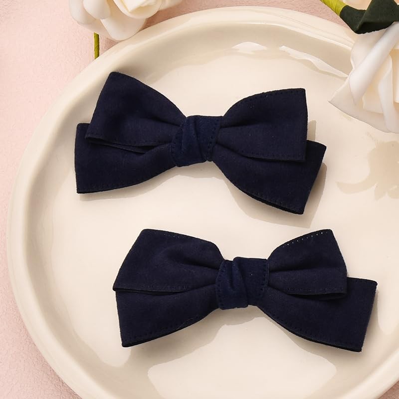2 PCS Hair Bow Clips for Baby Girls Bowknot Hair