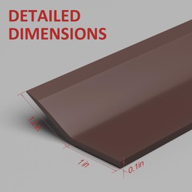 Greymond Garage Door Weather Stripping, 20FT Brown Garage Door Side and Top Seal Trim, Universal Adhesive Backed Garage Door Rubber Seal Strip Replacement with Nails