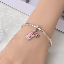 QIKAOLA 925 Sterling Silver Charm Beads for Women Pendants Beads fits for Bracelets and Necklace