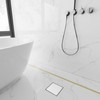 6-Inch Square Shower Drain with Tile Insert Grate, SUS 304